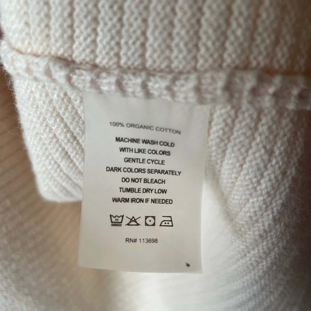 Margaret O’Leary organic cotton striped open long cardigan - Picture 5 of 5